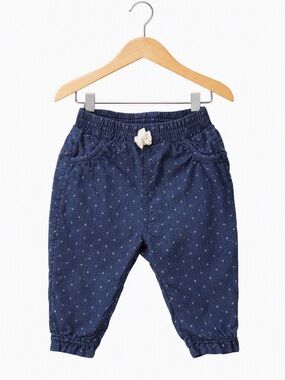 10/$15 H&M Organic Cotton Navy Dot Jogger Jean Pants